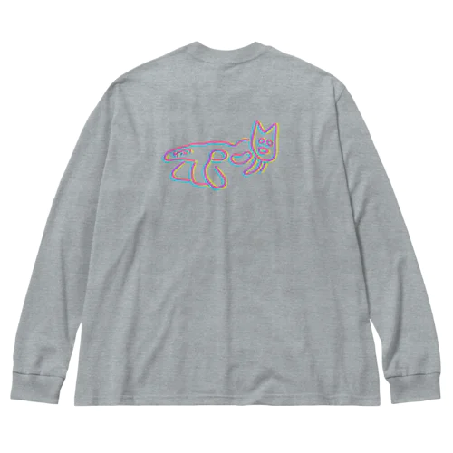 ナスカの地上絵：ネオンカラー Big Long Sleeve T-Shirt