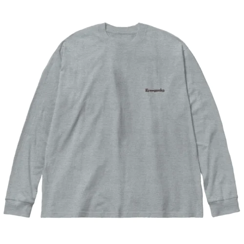 くまねこシックな大人オシャレ「Kumanekoロゴ」黒シリーズ　Tシャツ・マグカップ Big Long Sleeve T-Shirt