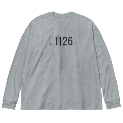 1126(ダークグレー) Big Long Sleeve T-Shirt