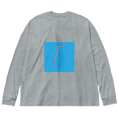 ストロー（赤） Big Long Sleeve T-Shirt