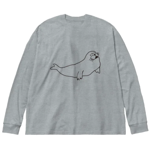 あざらしのひと（黒） Big Long Sleeve T-Shirt