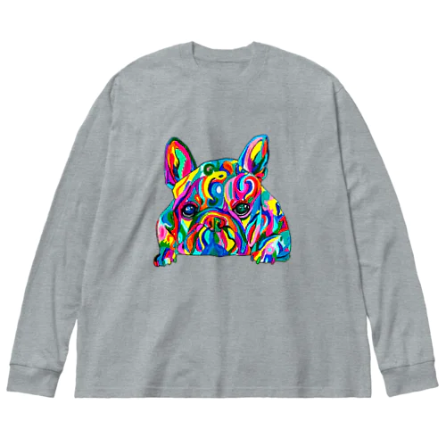 カラフルフレンチブル Big Long Sleeve T-Shirt