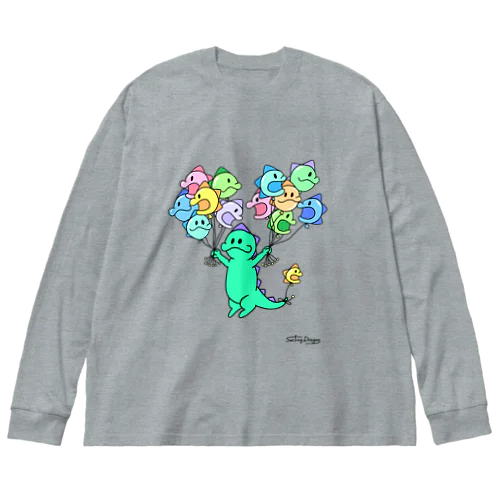 ドラゴン、浮いてみた。 Big Long Sleeve T-Shirt