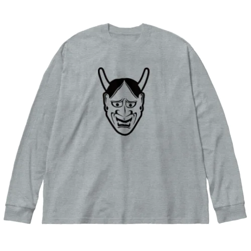 般若 ブラック Big Long Sleeve T-Shirt