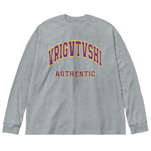 OLD SCHOOL"AUTHENTIC" GRAY Big Long Sleeve T-Shirt