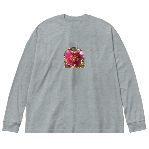 christmas rose ビッグシルエットロングスリーブTシャツ