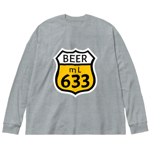 【ROUTE 66風】BEER 633 (瓶なし) ビッグシルエットロングスリーブTシャツ