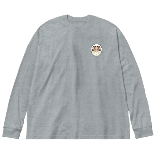 ［白］だるま 目標達成 達磨 Big Long Sleeve T-Shirt