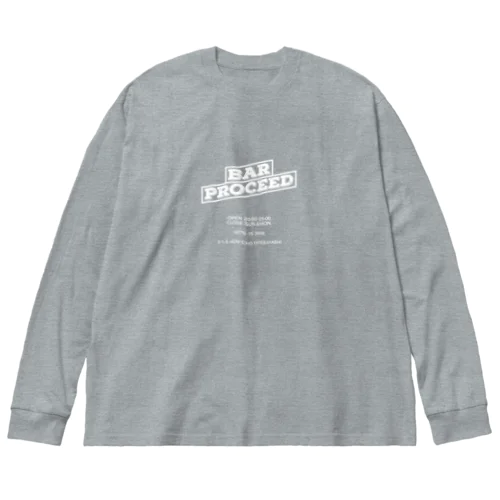 PROCEED staff uniform whiteLOGO  ビッグシルエットロングスリーブTシャツ