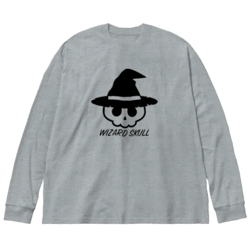 ウィザードスカル 魔法使い ブラック Big Long Sleeve T-Shirt