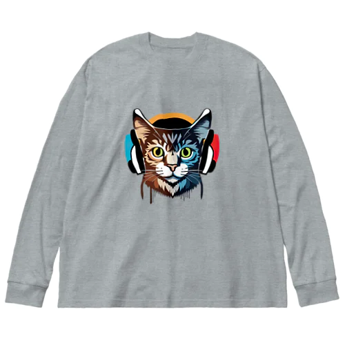 DJ Cat Big Long Sleeve T-Shirt