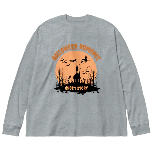 ハロウィン　お出かけ魔女 ビッグシルエットロングスリーブTシャツ