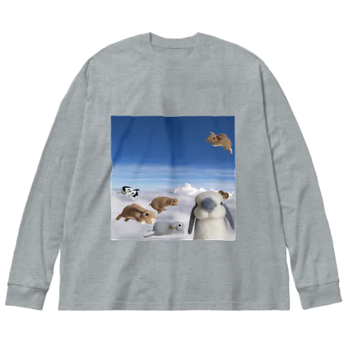 雲海うさぎ Big Long Sleeve T-Shirt