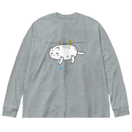 ST厚紙の猫 ビッグシルエットロングスリーブTシャツ