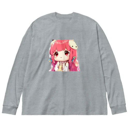 大きい瞳の可愛い少女💞 ビッグシルエットロングスリーブTシャツ