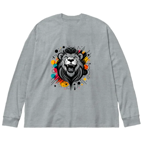 #laughing animal art ビッグシルエットロングスリーブTシャツ