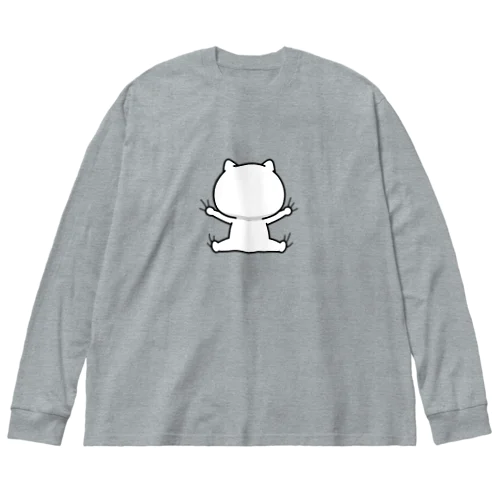 ウザ～～い猫　へばりつく ビッグシルエットロングスリーブTシャツ