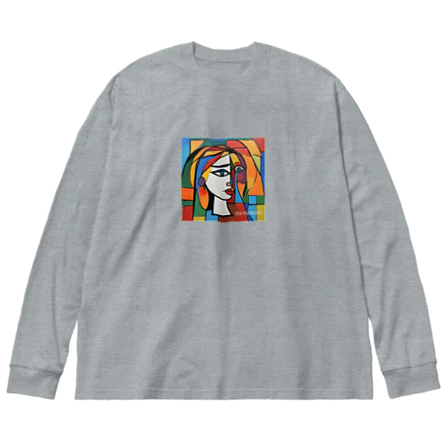 ピカソ風の絵画1 ビッグシルエットロングスリーブTシャツ