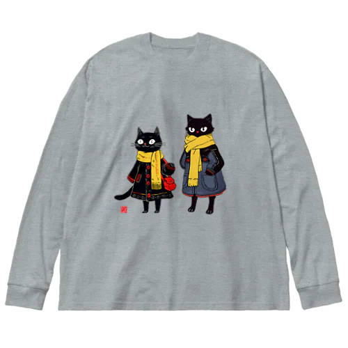 黒猫夫婦のお買い物 Big Long Sleeve T-Shirt