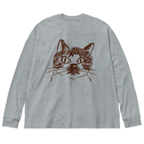 ブチ猫さん ビッグシルエットロングスリーブTシャツ