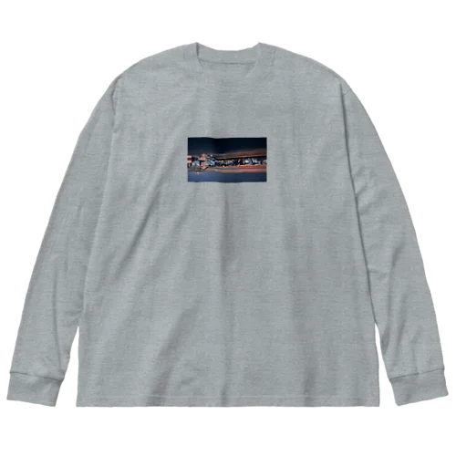 海と夜空 Big Long Sleeve T-Shirt