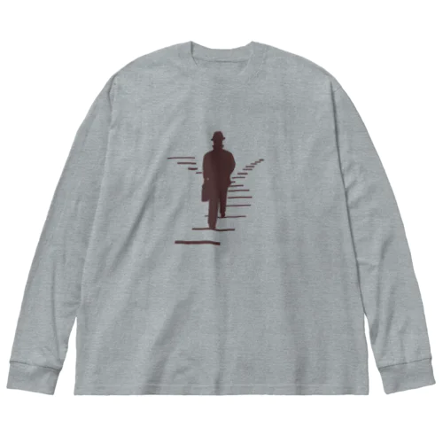 シルエット　まだ見ぬ世界へ　ブラウン Big Long Sleeve T-Shirt