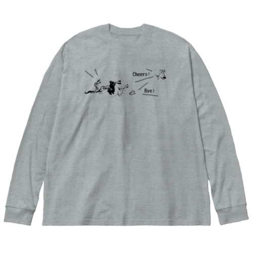 Bye!＆Cheers! ビッグシルエットロングスリーブTシャツ