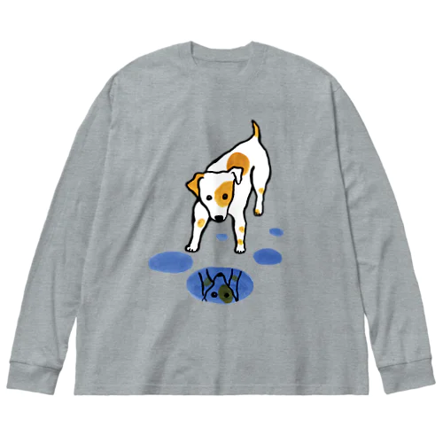 水たまりと犬さん Big Long Sleeve T-Shirt