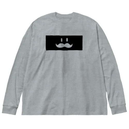 ヒゲ（黒帯）透過大 Big Long Sleeve T-Shirt