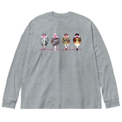 文鳥四季折々 Big Long Sleeve T-Shirt