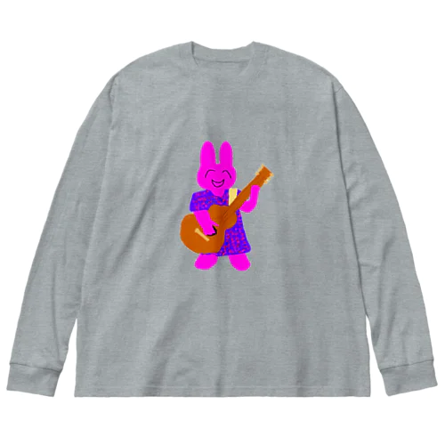 ギターうさぎ Big Long Sleeve T-Shirt