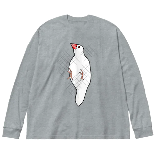 しがみつく文鳥 Big Long Sleeve T-Shirt