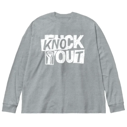 KNOCK OUT LOGO Handwritten Big Long Sleeve T-Shirt