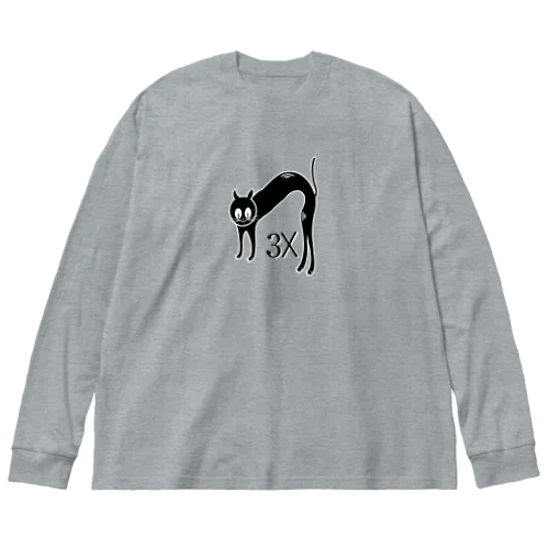 3匹の猫（Cat Times 3x） Big Long Sleeve T-Shirt