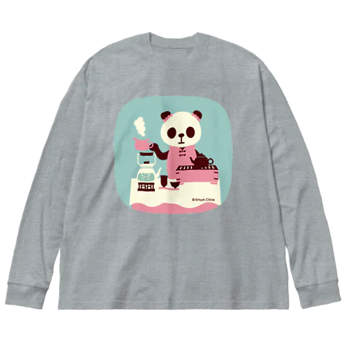 中国茶パンダ Big Long Sleeve T-Shirt