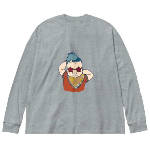 レトロカラーなチャラいmilk loveベビー Big Long Sleeve T-Shirt