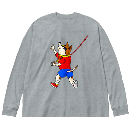 散歩するラップバトル犬 Big Long Sleeve T-Shirt