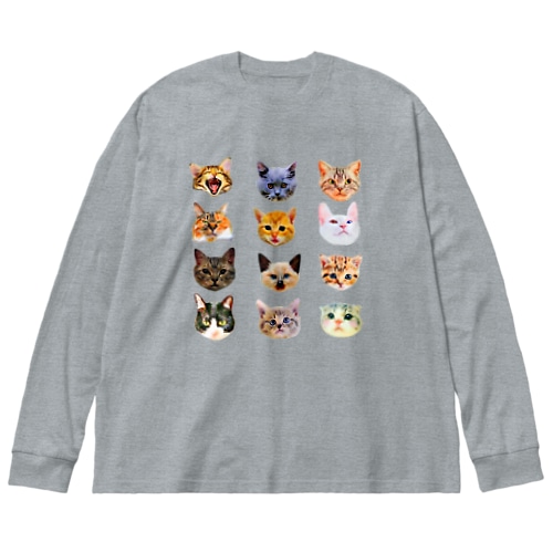 猫だらけ Big Long Sleeve T-Shirt