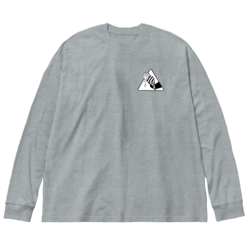 溶けかけ注意！(白黒) Big Long Sleeve T-Shirt