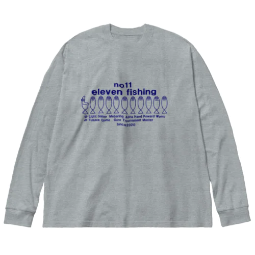 elevenfishing（ネイビーロゴ）GOAT Tシャツ ビッグシルエットロングスリーブTシャツ
