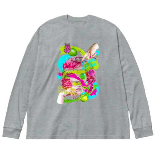 Kazushi collage Big Long Sleeve T-Shirt