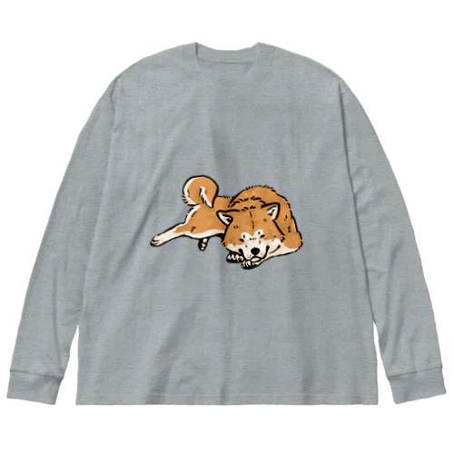 秋田犬 Big Long Sleeve T-Shirt