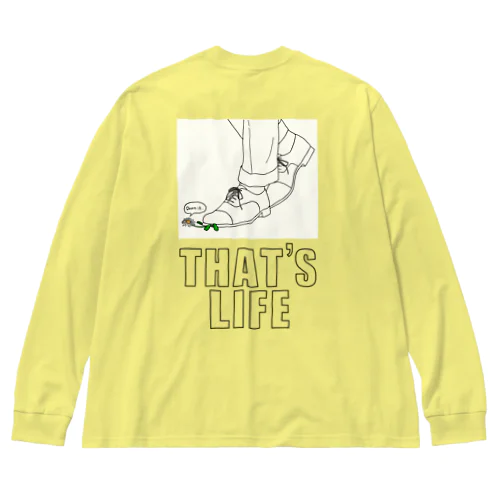 【淡色】THAT'S LIFE ビッグロングスリーブtee ビッグシルエットロングスリーブTシャツ