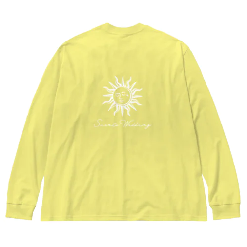 太陽/ sun /white ver. Big Long Sleeve T-Shirt