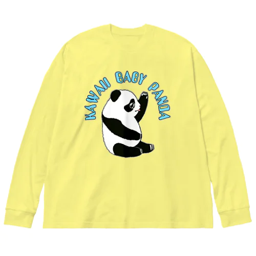 Kawaii Baby Panda ビッグシルエットロングスリーブTシャツ