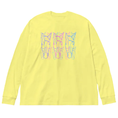 カラフルな馬さん Big Long Sleeve T-Shirt