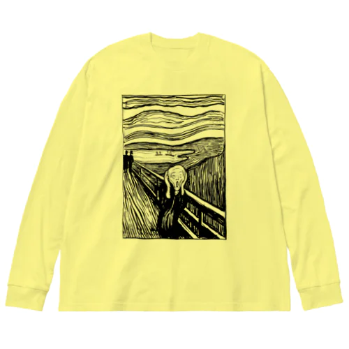 ムンク　叫び　Munch / The Scream リトグラフ　 ビッグシルエットロングスリーブTシャツ