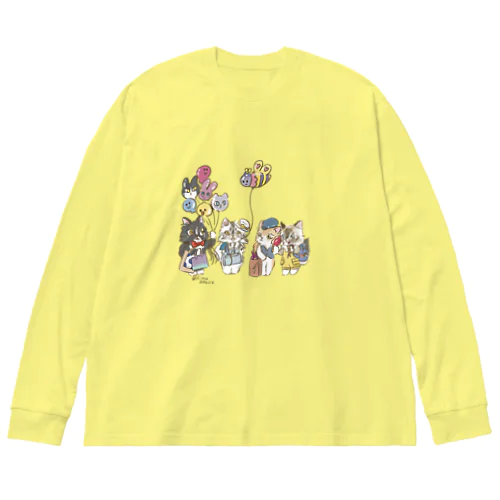 ベーカリーこげまる社員旅行にゃ Big Long Sleeve T-Shirt