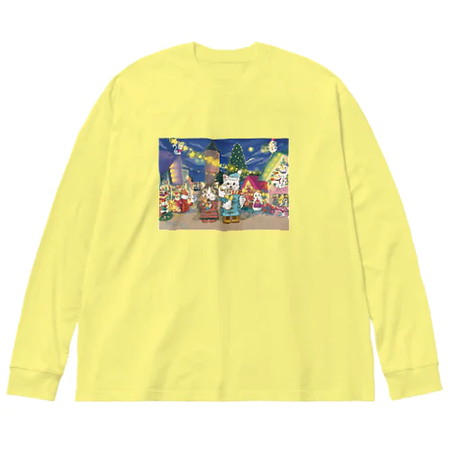 みーにゃんとしらたまくん　クリスマスツアー ビッグシルエットロングスリーブTシャツ