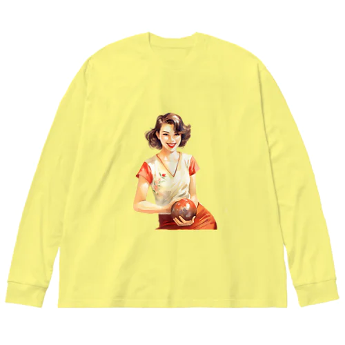 日本人女性ボーリング Big Long Sleeve T-Shirt